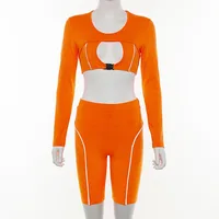 

2019 latest design custom summer girls denim reflective biker workout yoga sexy neon plus size ladies bodycon women jumpsuit