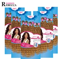 

Rebecca new products Wholesale like brazilian human hair synthetic hair extension 100% high temperature fiber