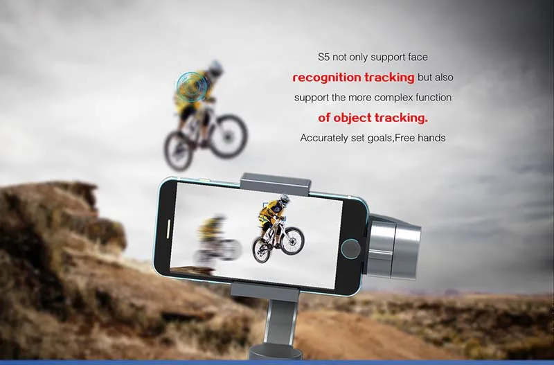 360 degree rotated gimbal stabilizer for smartphone