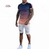 OEM High Quality Stylish short sleeve Gradient Color Plain Men's T-shirt Custom Stretch Cotton T-shirt