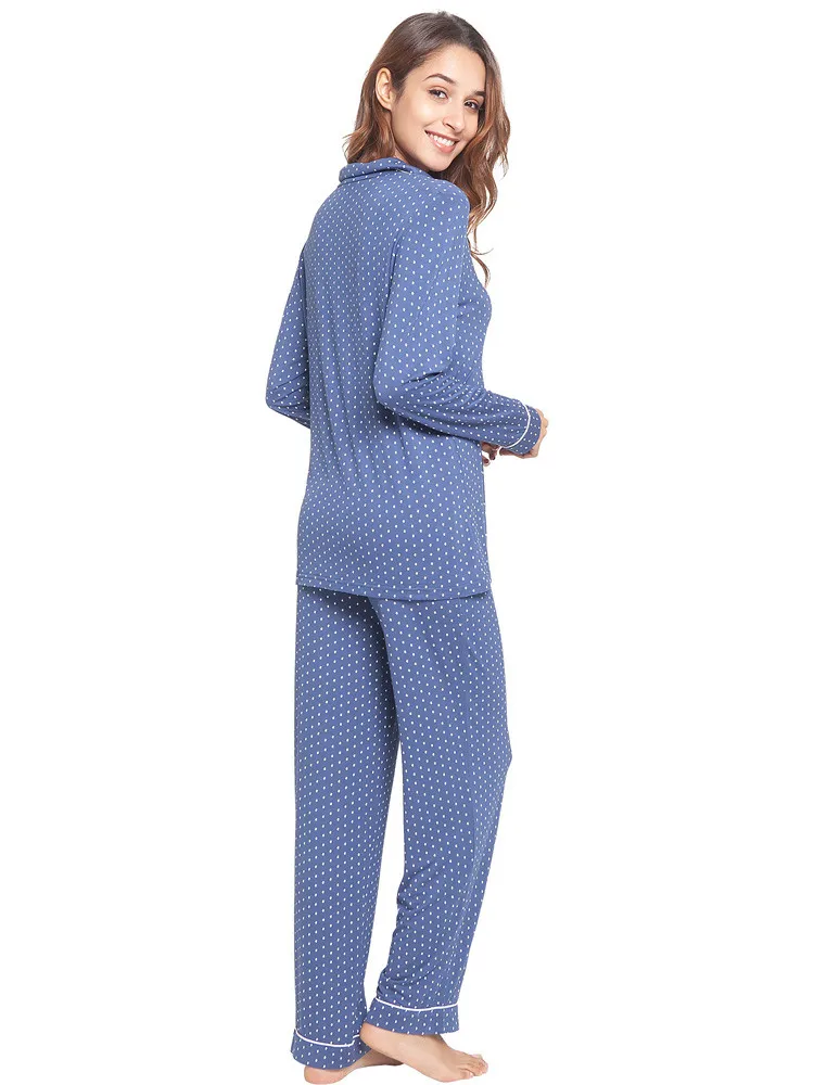 Custom Prints Bamboo Sleepwear Sets Winter Pajamas Women - Buy Pajamas ...