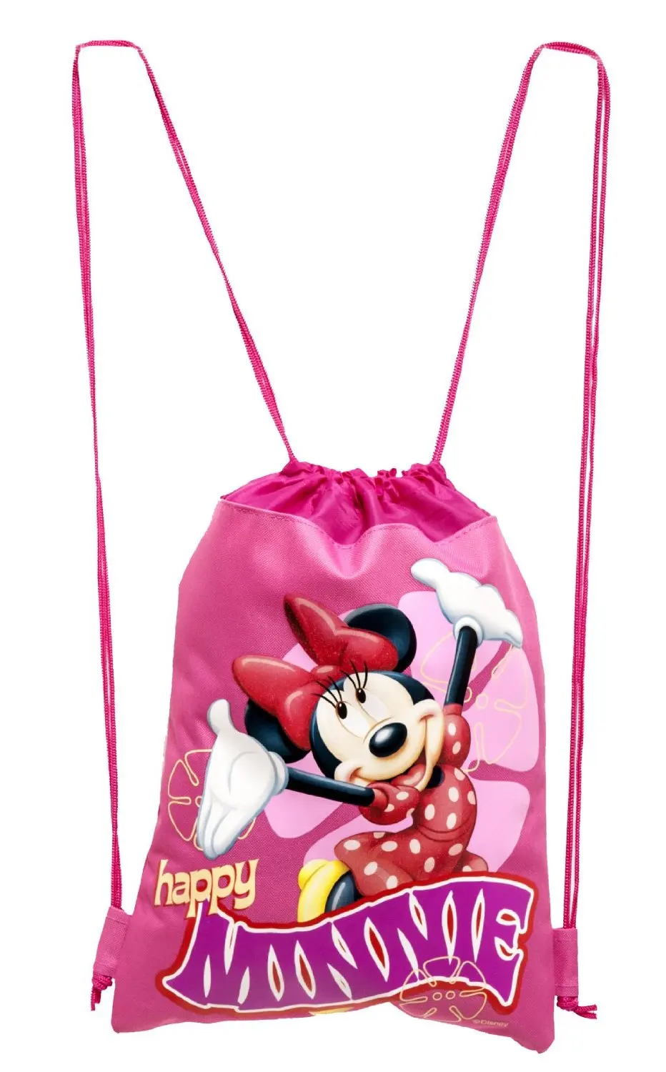 Disney Minnie Mouse Hot Pink Drawstring Backpack