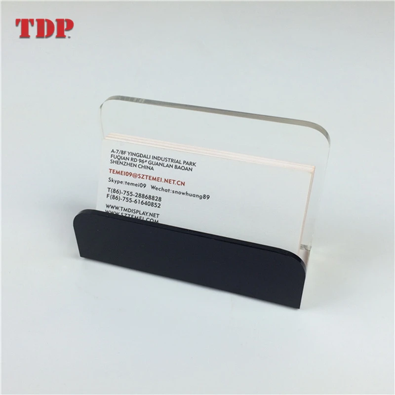 Deluxe Office Supplies Clear Acrylic Desk Name Card Display Stand