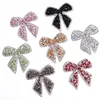 Crystal Handmade Rhinestone beaded love bow tie Patches Iron Sew on sequined patch for clothing beading Applique PE005