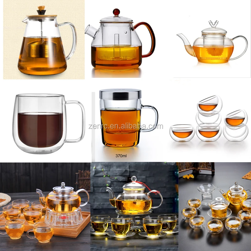 Borosilicate Glass Teapot with Updated Stainless Steel Strainer