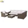 Durable Outdoor Rattan Wicker 7 Piece Sofa Seating Group with Cushion