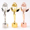 the metal trophy award of custom made for miss tourism international award