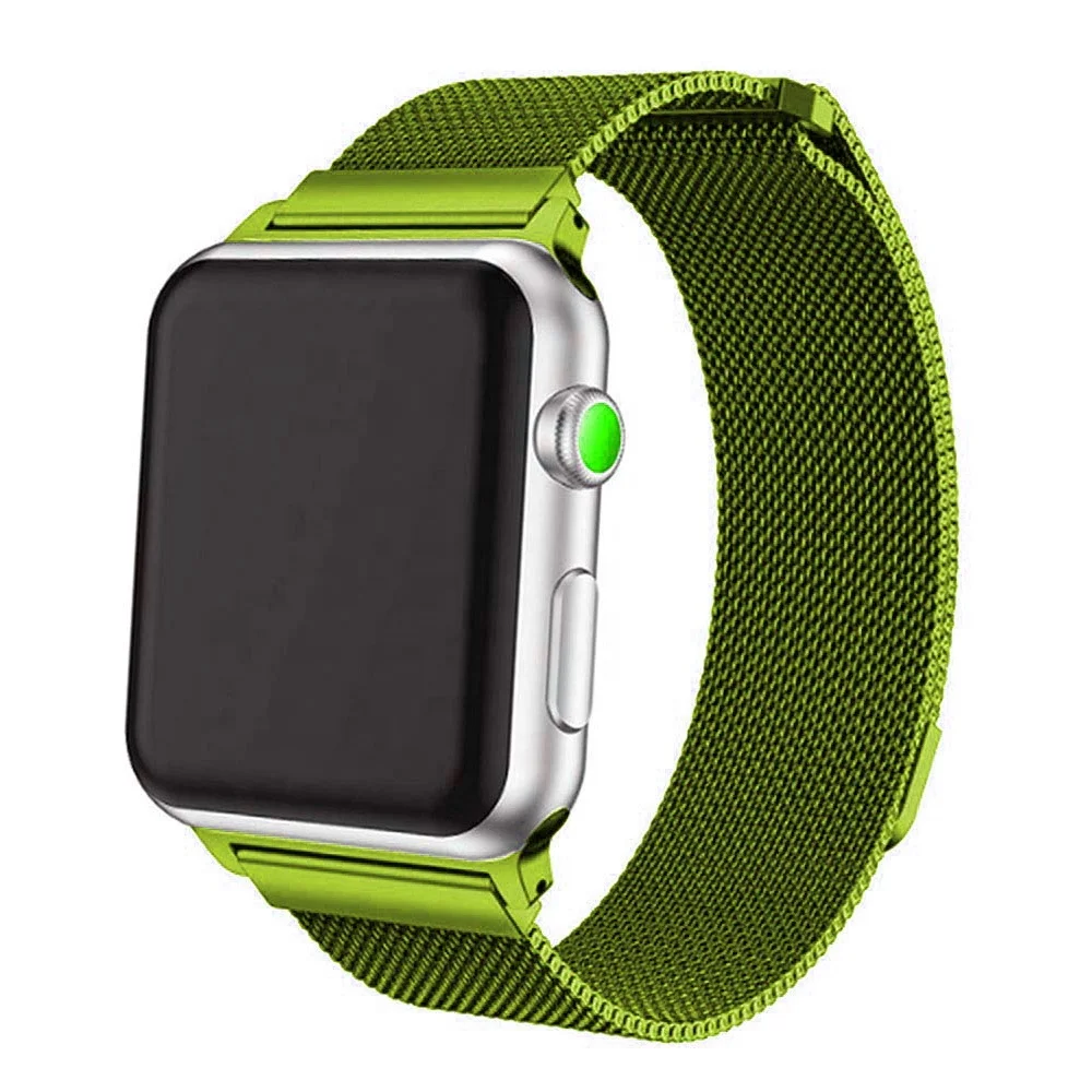 

IVANHOE Bands For Apple Watch Series 5/4/3/2/1 Milanese Mesh Loop Magnetic Clasp Stainless Steel Replacement Band Strap Bracelet, Multi-color optional or customized