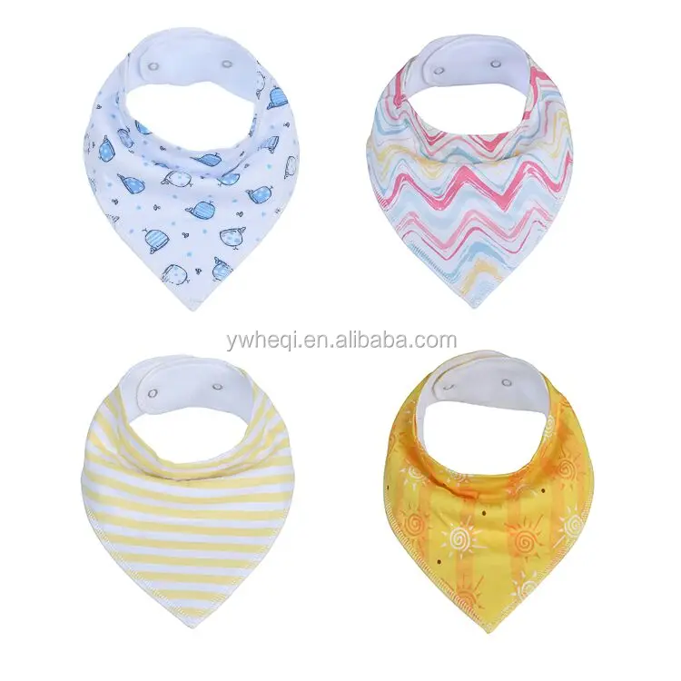 1PC Triangle Organic Cotton Baby Bandana Bibs for Drooling & Teething Absorbent 