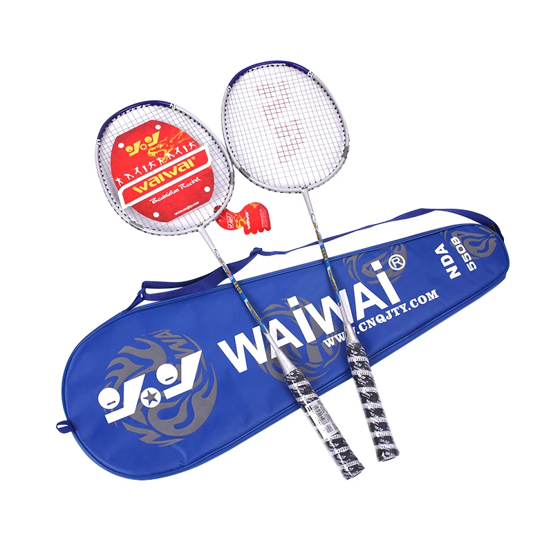 

Aluminum alloy Badminton Set Rackets with full cover, Black and red or customized