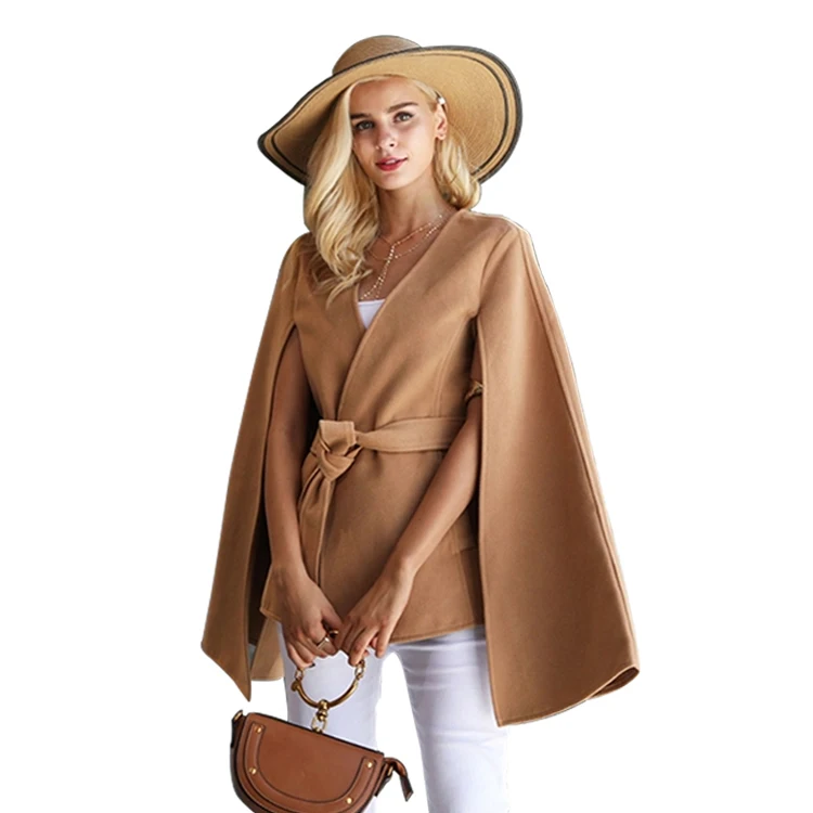 khaki cape coat