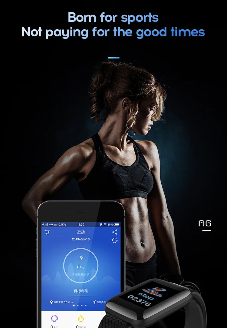 Newest A6S 1.3 inch color screen Smart bracelet Heart Rate Monitor Blood Pressure sport Smart band 116 plus