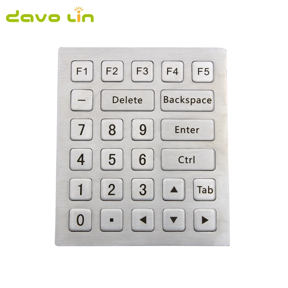 DAVO LIN Metal Numeric keyboard Industrial keyboard Stainless steel keyboard Panel mount