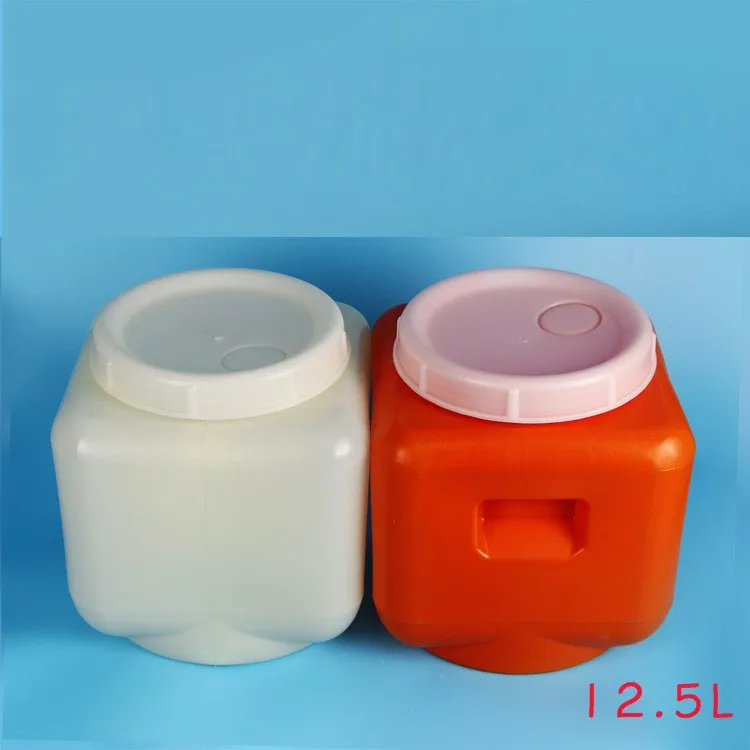 5 Gallon Square Plastic barrel with round wide mouth HDPE Plastic chemical ...