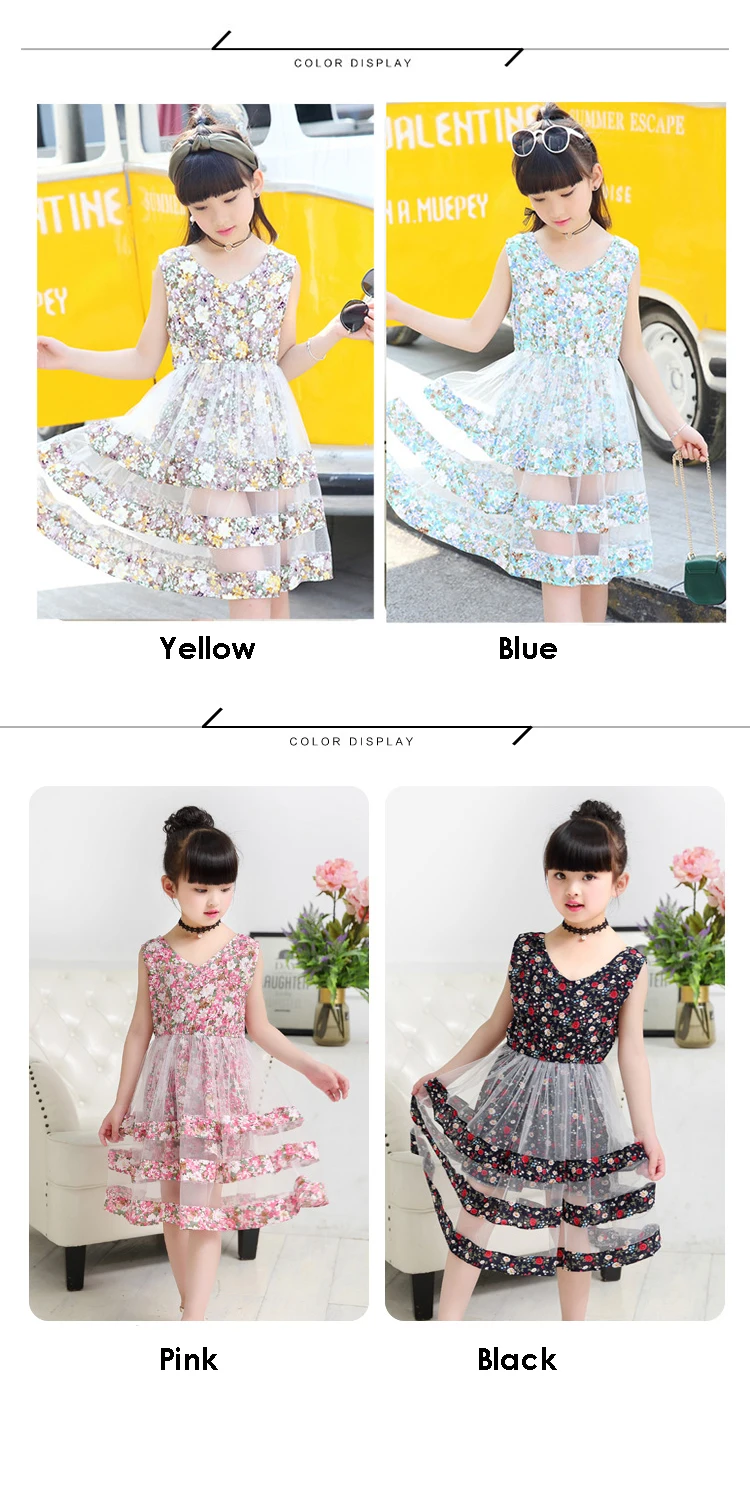 2017 summer indian children wear teen girls easy smocked wedding party dresses clothing kids clothes