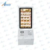 22 inch fast food digital barcode scanner ticket vending machine self order kiosk with POS