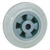 Long way Cheap price rubber PP core roller bearing fixed industrial caster wheel