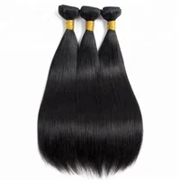 

Factory top quality raw indian human straight hair bundle natural color virgin cuticle aligned hair