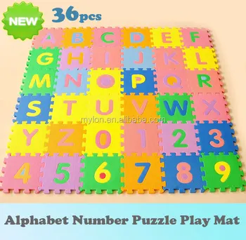 foam floor alphabet and number puzzle mat