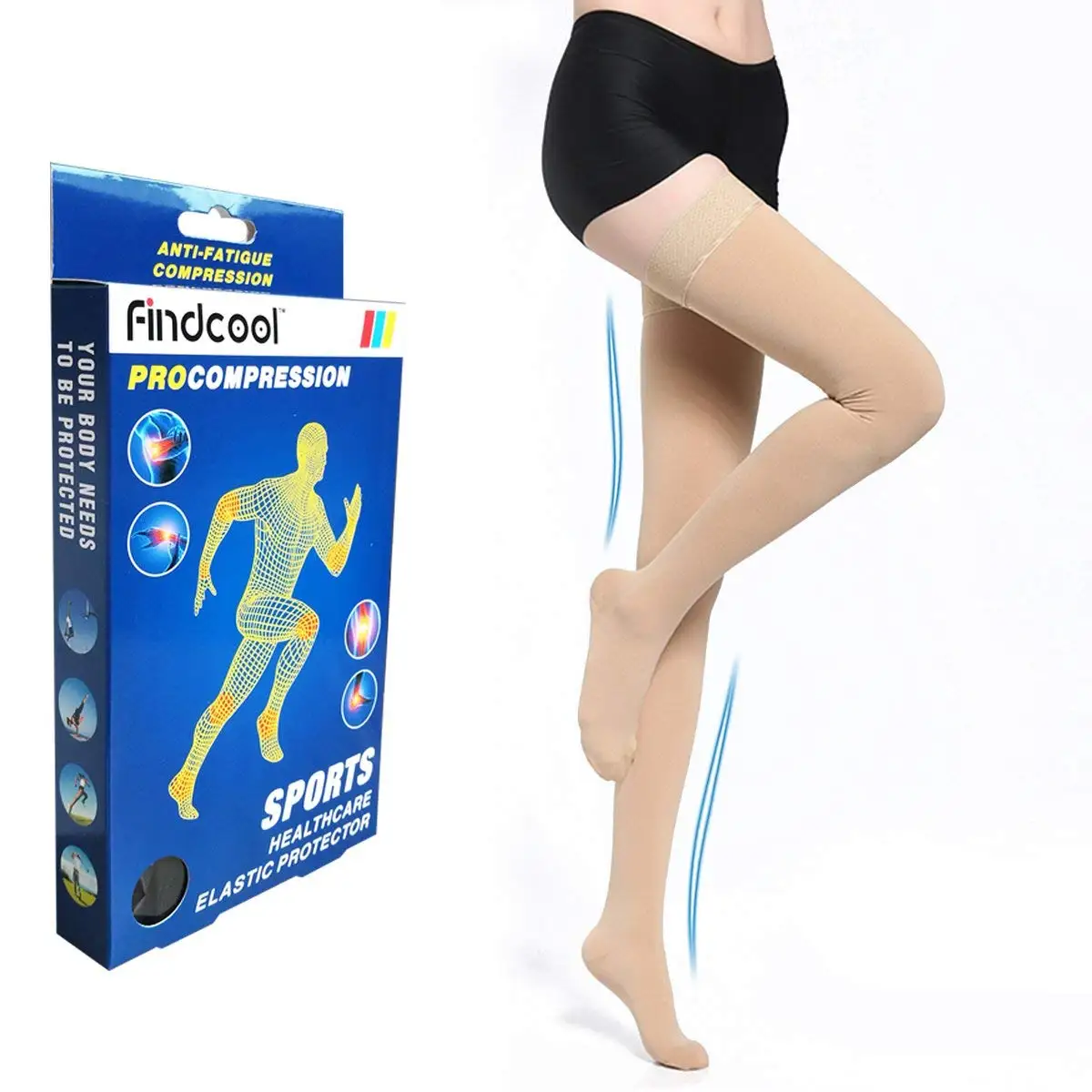 Elastic Medical Grade Class with toecap Compression stockings 1821