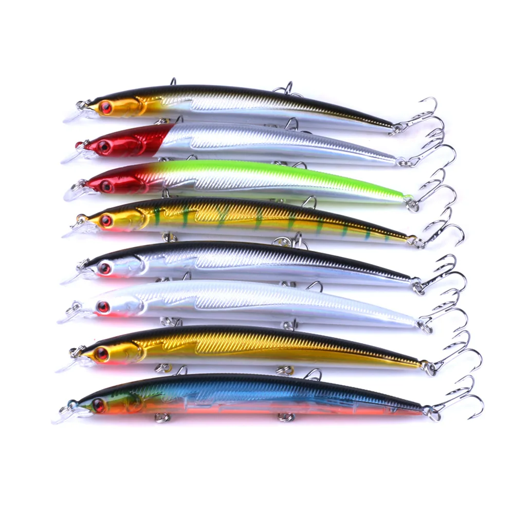 

2018 new big hard plastic sinking minnow fishing lures baits 13.3cm 13.4g free shipping, 8 colors available/blank/oem