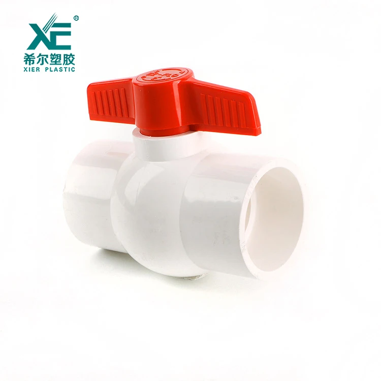 Provide sample 1'' red butterfly handle pvc compact italy ball valve