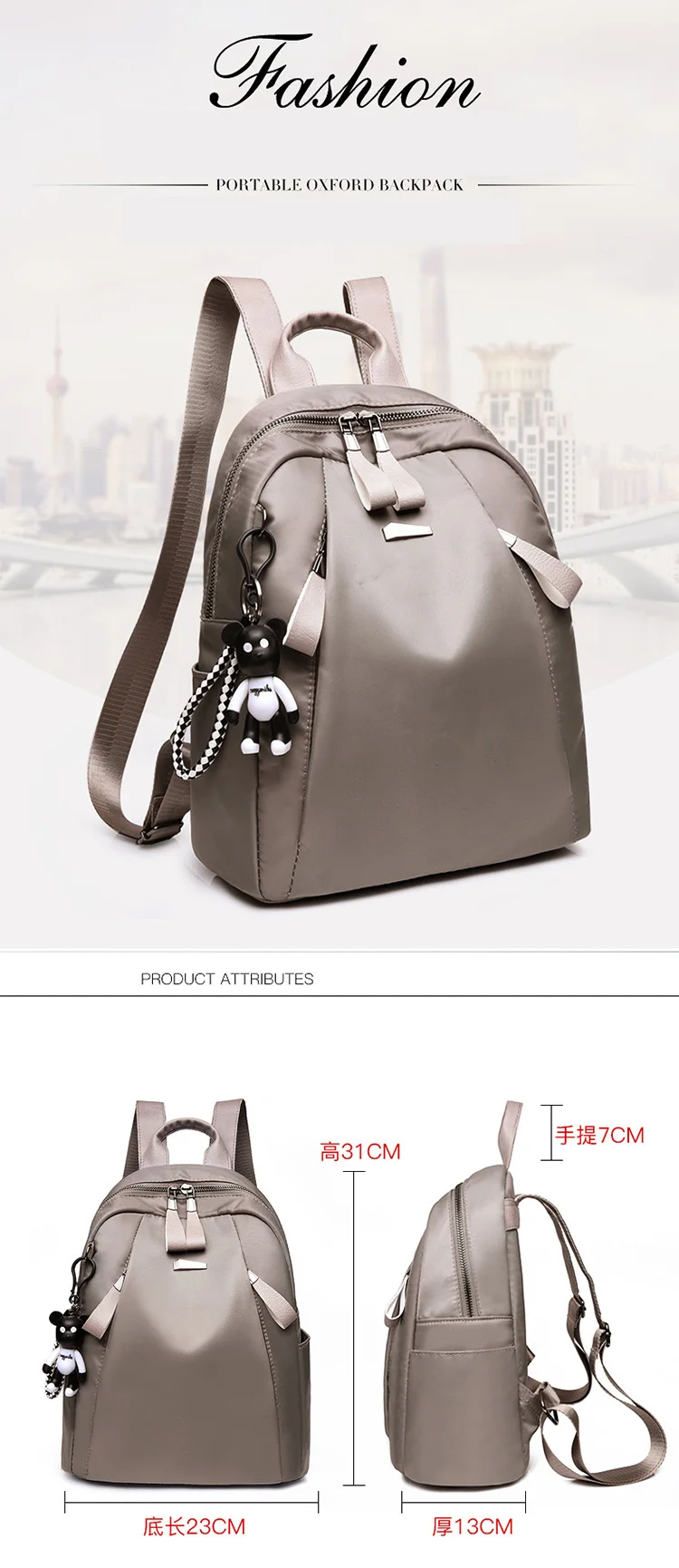 small nylon backpack purse