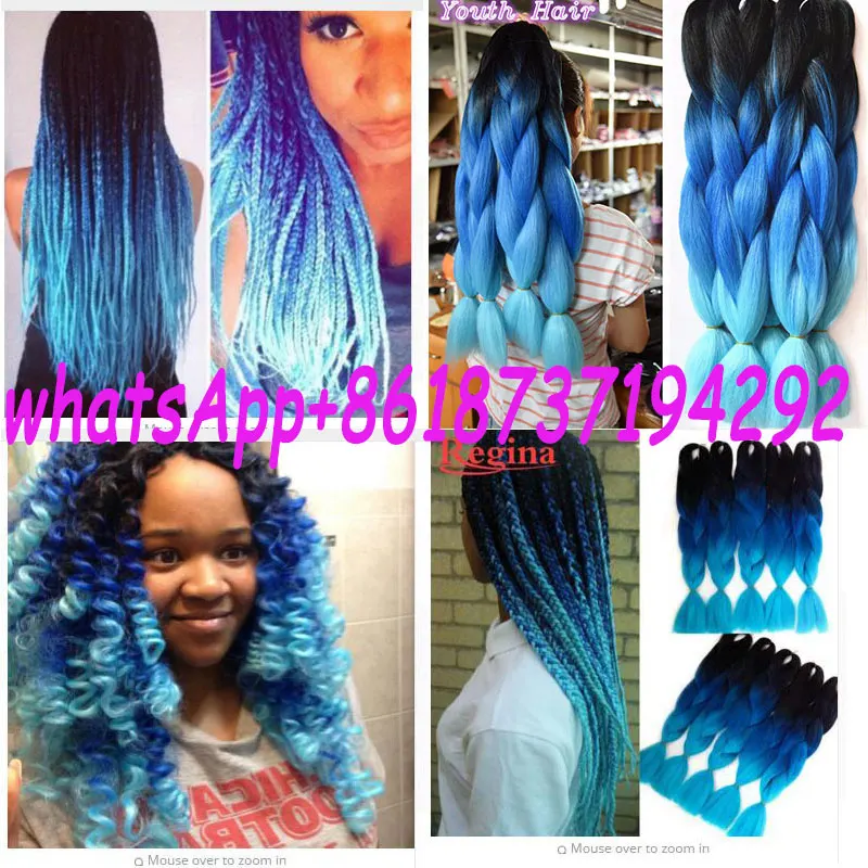 Afro Synthetic Braiding Hair Expression Mixed Color Crochet Box