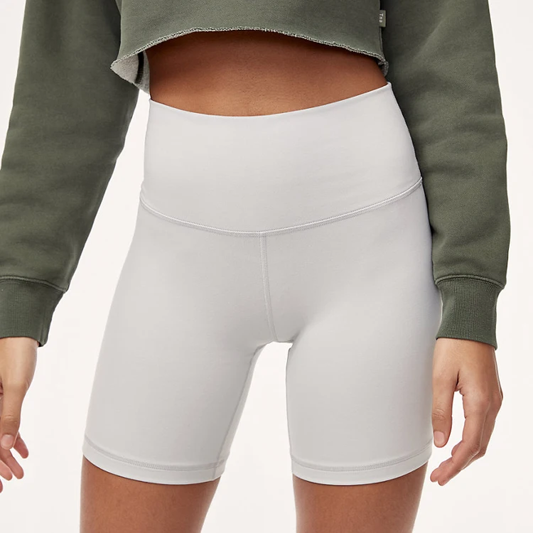 white biker shorts women's