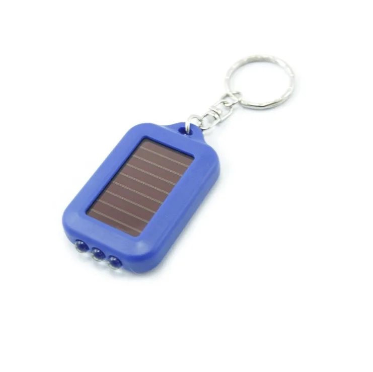 Solar Power Rechargeable Led Keychain Flashlight Mini Solar Keychain