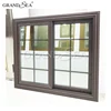 Hot sale brown aluminum sliding rail sections storm windows with good price