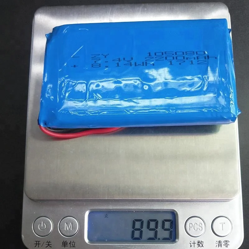 
Deep cycle 2S Li-po battery 7.4v battery pack 2200mAh 105080 rechargeable batteries for intercom 