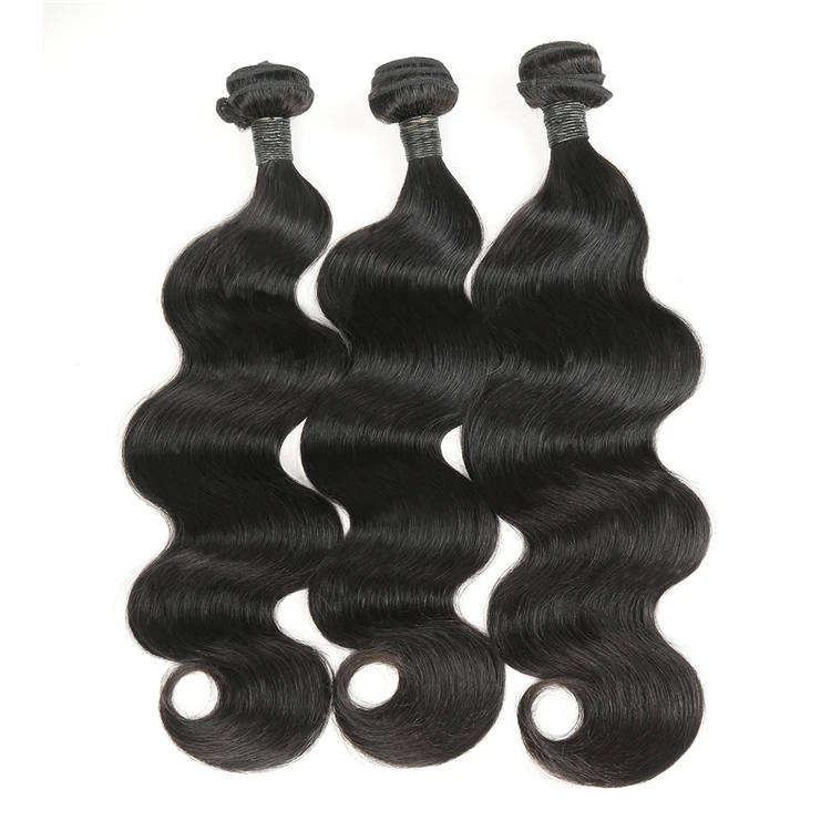 

Grade 9A Virgin Hair Cheap Virgin Hair Weave Bundles 100% Brazilian Human Hair, Natural black 1b
