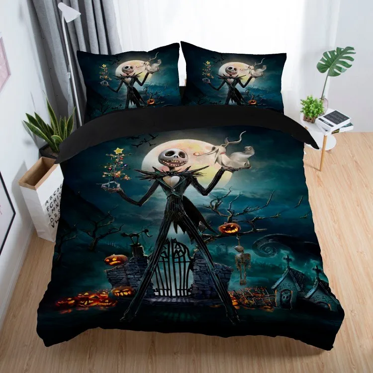 3d Style Nightmare Before Christmas Print Bed Cover Set Ready To Ship ...