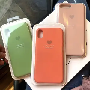 Luxury Love Heart Liquid Silicone Phone Case iPhone