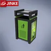 Garden Park Solar Trash Recycle Waste Bin Stainless Steel Billboard Advertising Bin