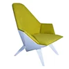New arrival modern fabric cushion fiberglass shell chair for living room