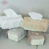 

LongShow 100% Polyester Lace Embroidery tissue box cover