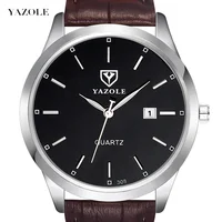

YAZOLE Z 308 Brand your own men watch big dial classic quartz oem watches waterproof calendar fashion wristwatch