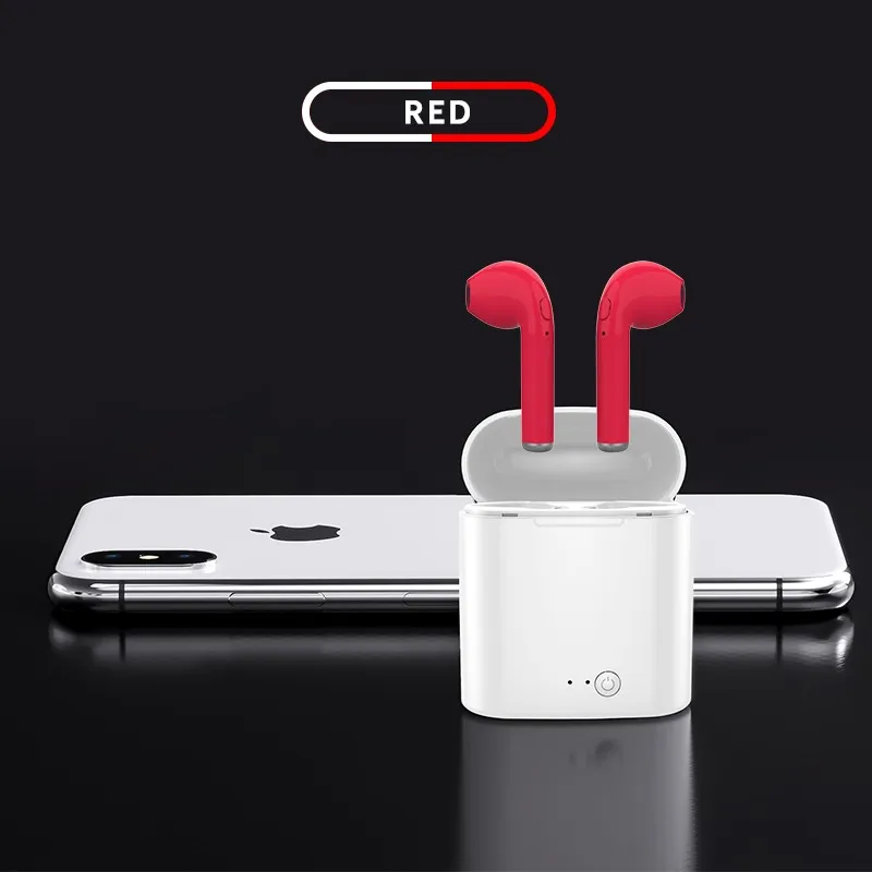 Smart Phones Support I7s TWS Bluetooth 5.0 Wireless Earphones True Stereo Earbuds Binaural Calling Headset With Charging Bin - ANKUX.COM