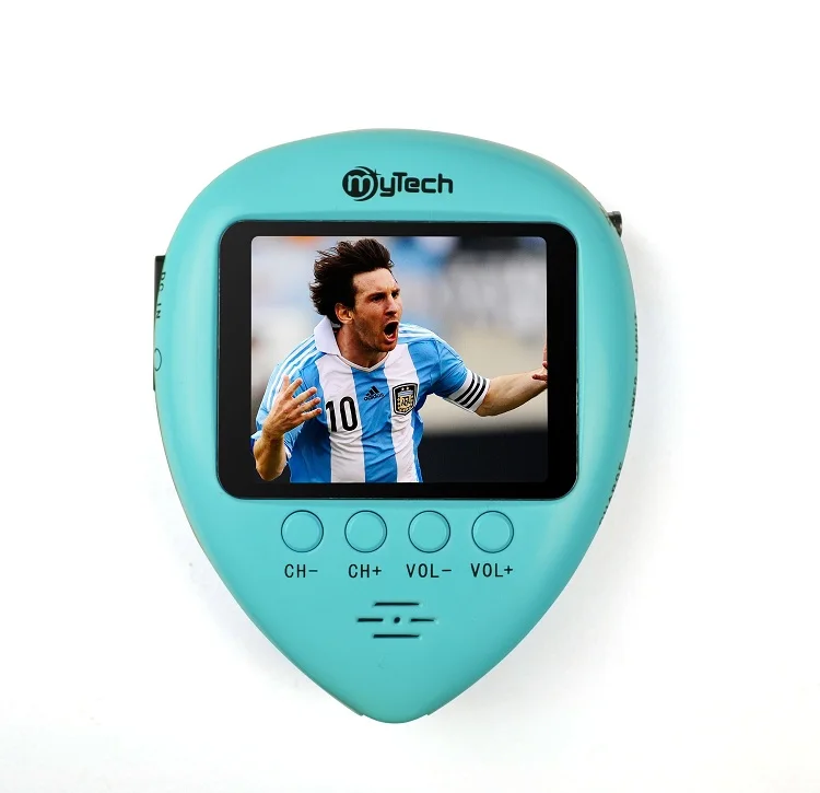 World Cup Hotsale Mini Pocket Tv 1.8inch With Clock Fm Funtion Lanyard
