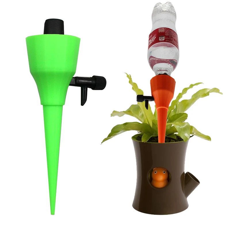 

2019 Latest Plant Watering Devices- 15 PCS Self Watering Spikes, Automatic Plant Waterer, Green blue orange