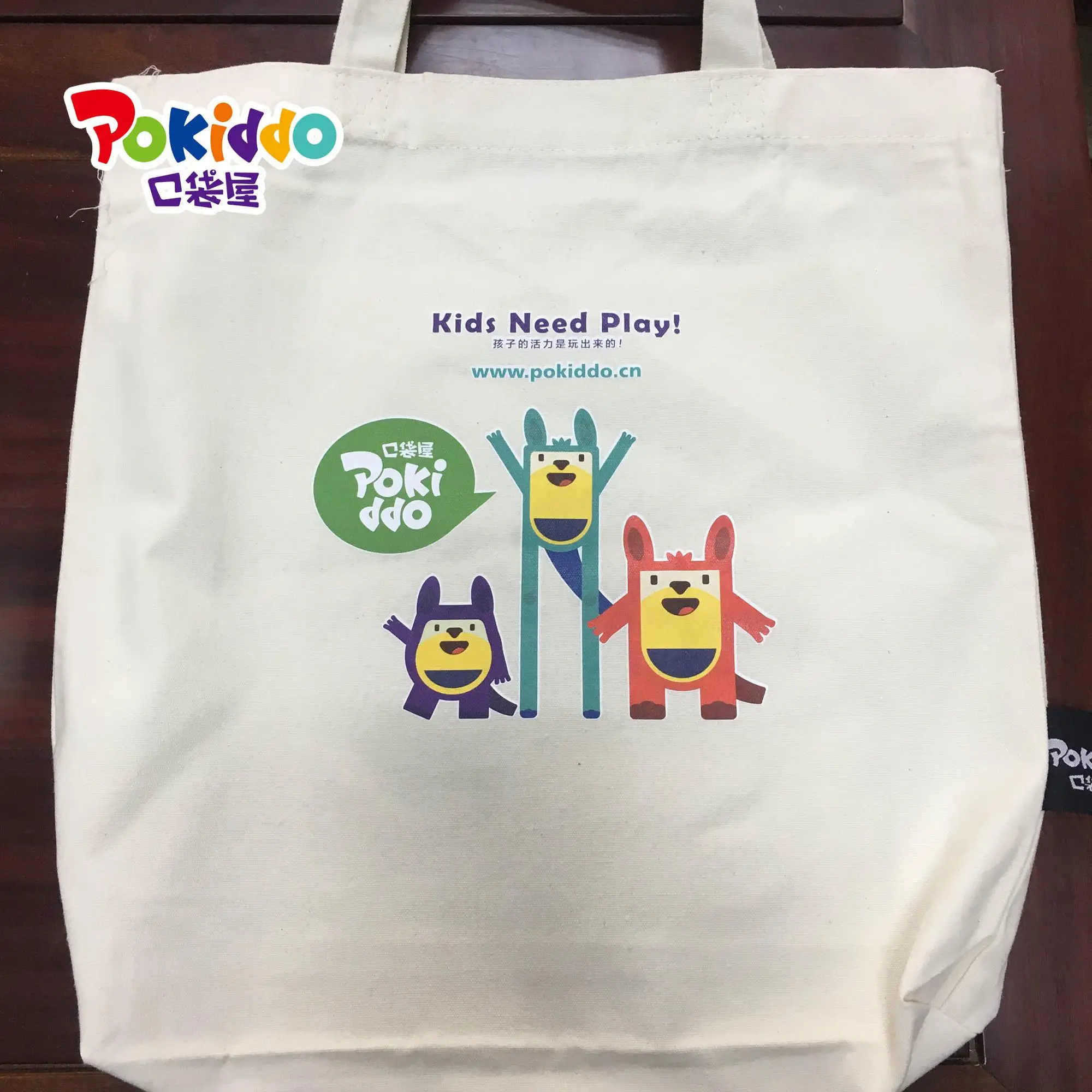 Pokiddo Wholesale Grocery Shopping Custom Cotton Canvas Tote Bag
