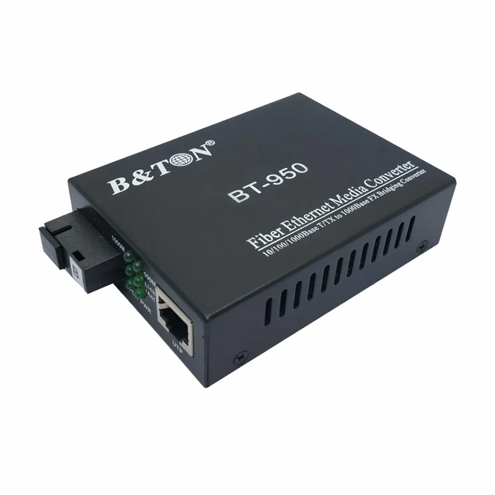 BTON 10/100/1000M Single Fiber 20km SC Fiber Media Converter, View 1 Gig Media Converters, B&TON ...