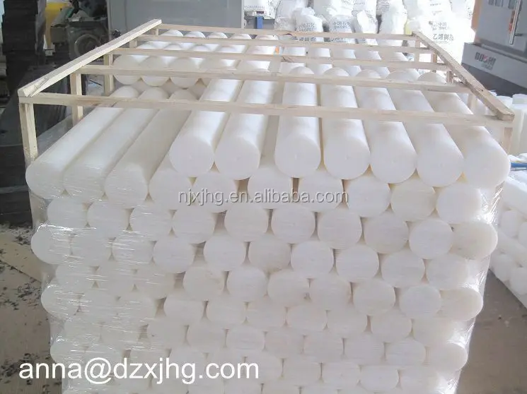 extruded white UHMWPE rods polyethylene plastic rod uhmw pe solid round rod
