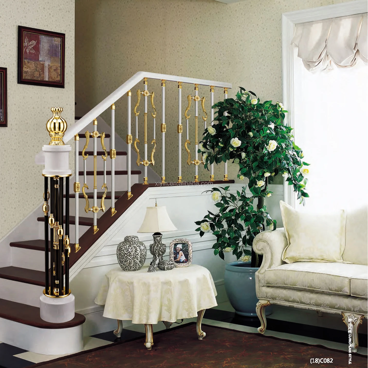 铝室内阳台楼梯栏杆设计