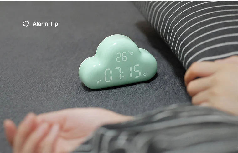 Digital clock cloud shape night light
