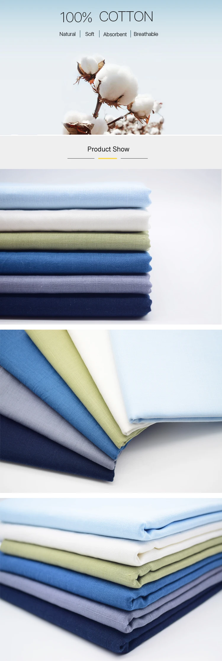 Skygen combed slod color soft plain dyed shirting 55% linen 45% cotton fabric for for dress shirts