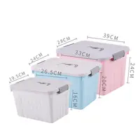 

Big capacity Clothes Toys Organizer Heavy Duty Plastic Storage Box with Lid