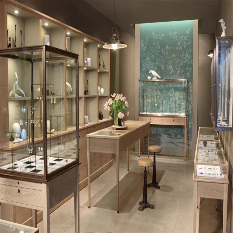 China Supply Wooden Jewelry Store Display Units With Drawer / Plywood